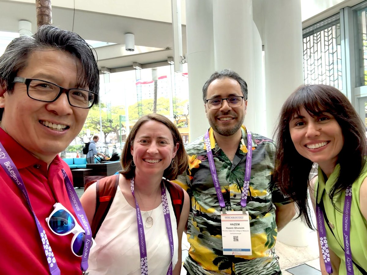 It is hard to run away from Buckeye #Immunologists - folks who are passionate and committed to uncode the host defense mechanism to help folks to live longer and healthier! #AAI2025 <a href="/OhioStatePIIO/">Pelotonia Institute for Immuno-Oncology</a> <a href="/billurakka/">Billur Akkaya</a> <a href="/Hazemghoneim11/">Hazem Ghoneim</a> <a href="/MundyBosse/">Bethany Mundy-Bosse</a> <a href="/ImmunologyAAI/">The American Association of Immunologists (AAI)</a>