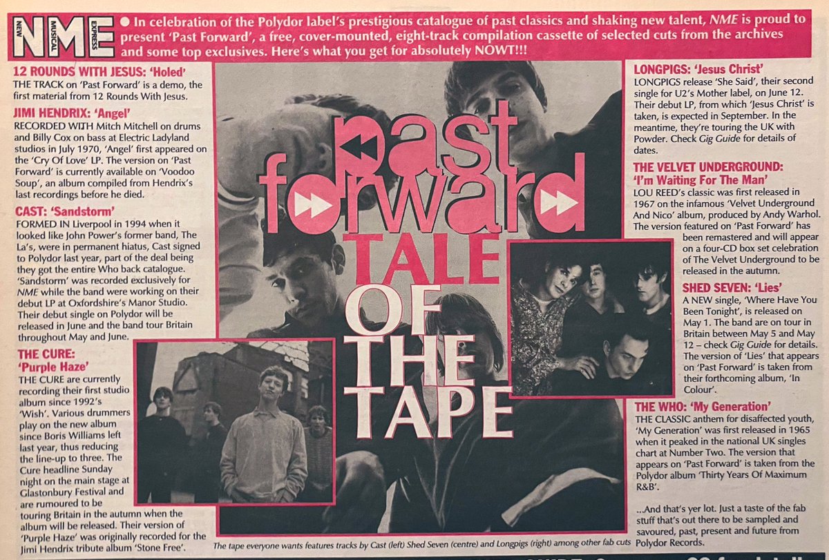 Britpop Memories (@britpopmemories) on Twitter photo It’s time to choose your music newspaper of the week.
30 years ago the NME were tempting you with The Prodigy and a free tape, while the Melody Maker had The Boo Radleys and a Courtney Love story.
The tape was a taster of <a href="/polydorrecords/">Polydor Records</a> up to the present day. It’s time to choose your music newspaper of the week.
30 years ago the NME were tempting you with The Prodigy and a free tape, while the Melody Maker had The Boo Radleys and a Courtney Love story.
The tape was a taster of <a href="/polydorrecords/">Polydor Records</a> up to the present day.