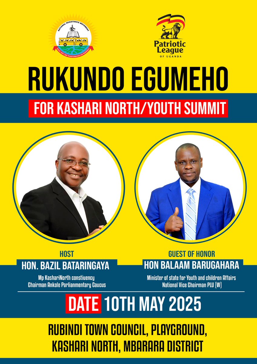 DR. Bosco Twinamasiko🇺🇬 (@boscotwinamasko) on Twitter photo The people of Kashari North are you ready for Kashari Youth Summit this Saturday? We are Coming... @BalaamAteenyiDr <a href="/glosh92/">Kamusiime Gloria</a> <a href="/Plugandaa/">Patriotic League of Uganda</a> <a href="/dem_opondo/">Opondo Dem Gaster</a> The people of Kashari North are you ready for Kashari Youth Summit this Saturday? We are Coming... @BalaamAteenyiDr <a href="/glosh92/">Kamusiime Gloria</a> <a href="/Plugandaa/">Patriotic League of Uganda</a> <a href="/dem_opondo/">Opondo Dem Gaster</a>