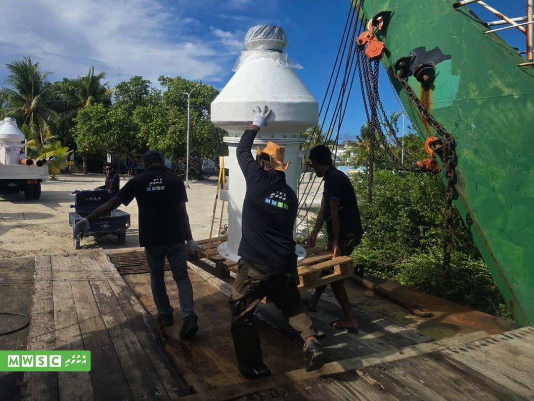 MWSC_Official's tweet image. Laboratory equipments, odor system, and jetting machine for Gdh.Vaadhoo Water &amp;amp; Sewerage Project has been delivered to project sites. 
#TeamMWSC #MWSCProjects