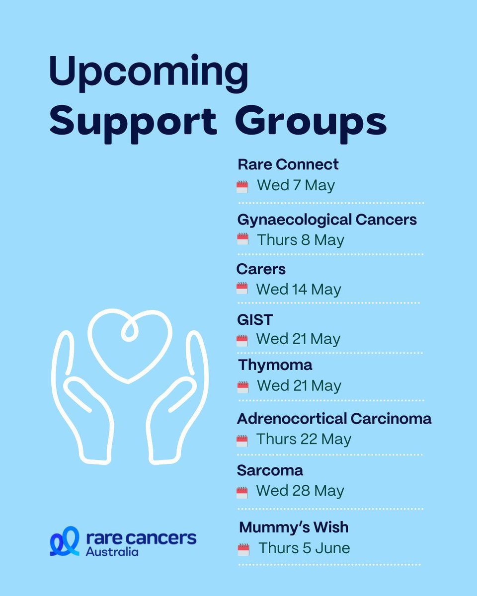 Rare Cancers Australia (@rarecancers) on Twitter photo You are not alone. Join one of our support groups to connect with others who can relate to your experiences. Ask questions, share experiences, offer tips and make connections, all facilitated by one of our Specialist Cancer Navigators. Email support@rarecancers.org.au to join. You are not alone. Join one of our support groups to connect with others who can relate to your experiences. Ask questions, share experiences, offer tips and make connections, all facilitated by one of our Specialist Cancer Navigators. Email support@rarecancers.org.au to join.
