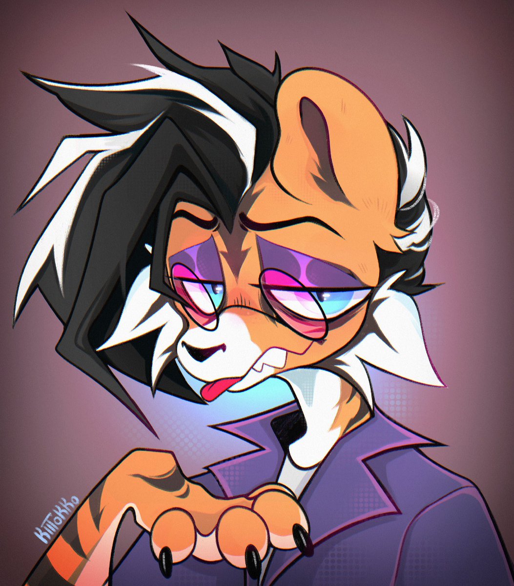 Tired tiger~

Sketch commission 
#art #furry #commission