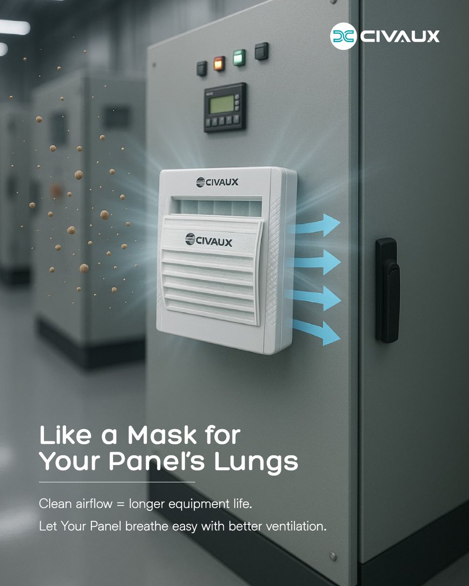 Introducing Civaux filters: Ensure maximum airflow and longer equipment life—just like a mask for your panel’s lungs.
Stay cool, stay efficient. ⚙️✨
shorturl.at/bVzYb
#civaux #panel #fans #switchgear #electrical #ElectricalEngineer