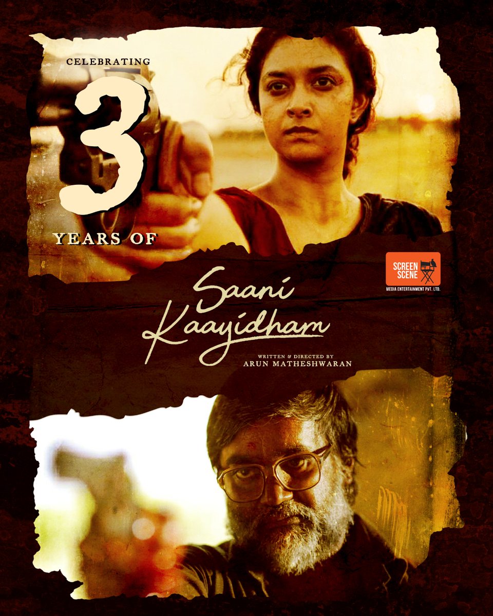 Screen Scene (@screensceneoffl) on Twitter photo It's been 3 yrs since the Journey of revenge has begun...
Celebrating 3 Years of #SaaniKaayidham 🗡️
@screensceneoffl @arunmatheswaran <a href="/selvaraghavan/">selvaraghavan</a> <a href="/KeerthyOfficial/">Keerthy Suresh</a> @samcsmusic <a href="/yaminiyag/">Yamini Yagnamurthy</a> <a href="/ramu_thangaraj/">Ramu Thangaraj</a> <a href="/dhilipaction/">Dhilip Subbarayan</a> <a href="/skiran_kumar/">Kiran Kumar S</a> <a href="/senthilkumarsmc/">Senthil kumar</a> <a href="/onlynikil/">Nikil Murukan</a> It's been 3 yrs since the Journey of revenge has begun...
Celebrating 3 Years of #SaaniKaayidham 🗡️
@screensceneoffl @arunmatheswaran <a href="/selvaraghavan/">selvaraghavan</a> <a href="/KeerthyOfficial/">Keerthy Suresh</a> @samcsmusic <a href="/yaminiyag/">Yamini Yagnamurthy</a> <a href="/ramu_thangaraj/">Ramu Thangaraj</a> <a href="/dhilipaction/">Dhilip Subbarayan</a> <a href="/skiran_kumar/">Kiran Kumar S</a> <a href="/senthilkumarsmc/">Senthil kumar</a> <a href="/onlynikil/">Nikil Murukan</a>