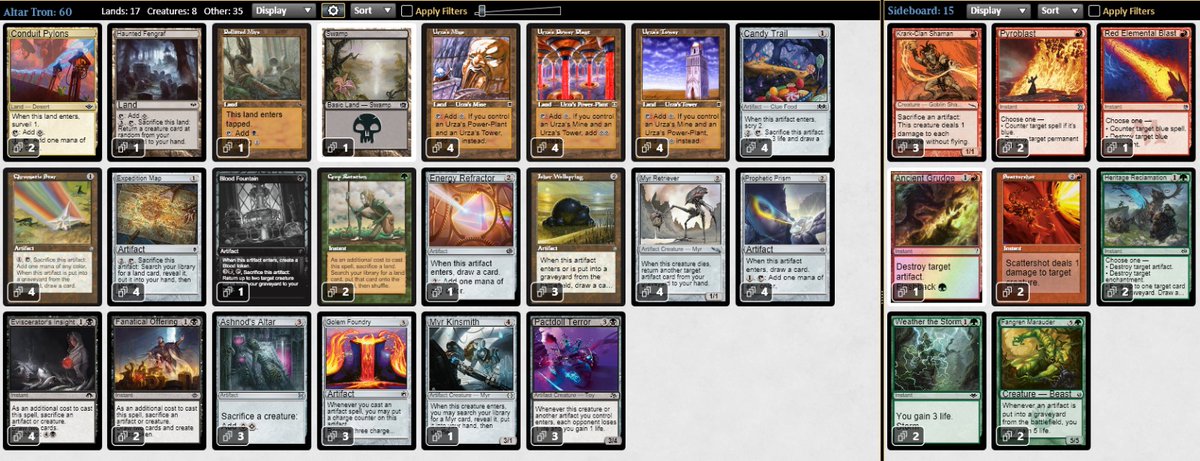 Franco Cicchini (@ziofrancone) on Twitter photo Pauper trophy with Altar Tron.
Deck is good, tuning still needed.
<a href="/golden_pigs1/">Golden Pigs</a> <a href="/TeamTrecani/">Team Trecani</a> Pauper trophy with Altar Tron.
Deck is good, tuning still needed.
<a href="/golden_pigs1/">Golden Pigs</a> <a href="/TeamTrecani/">Team Trecani</a>