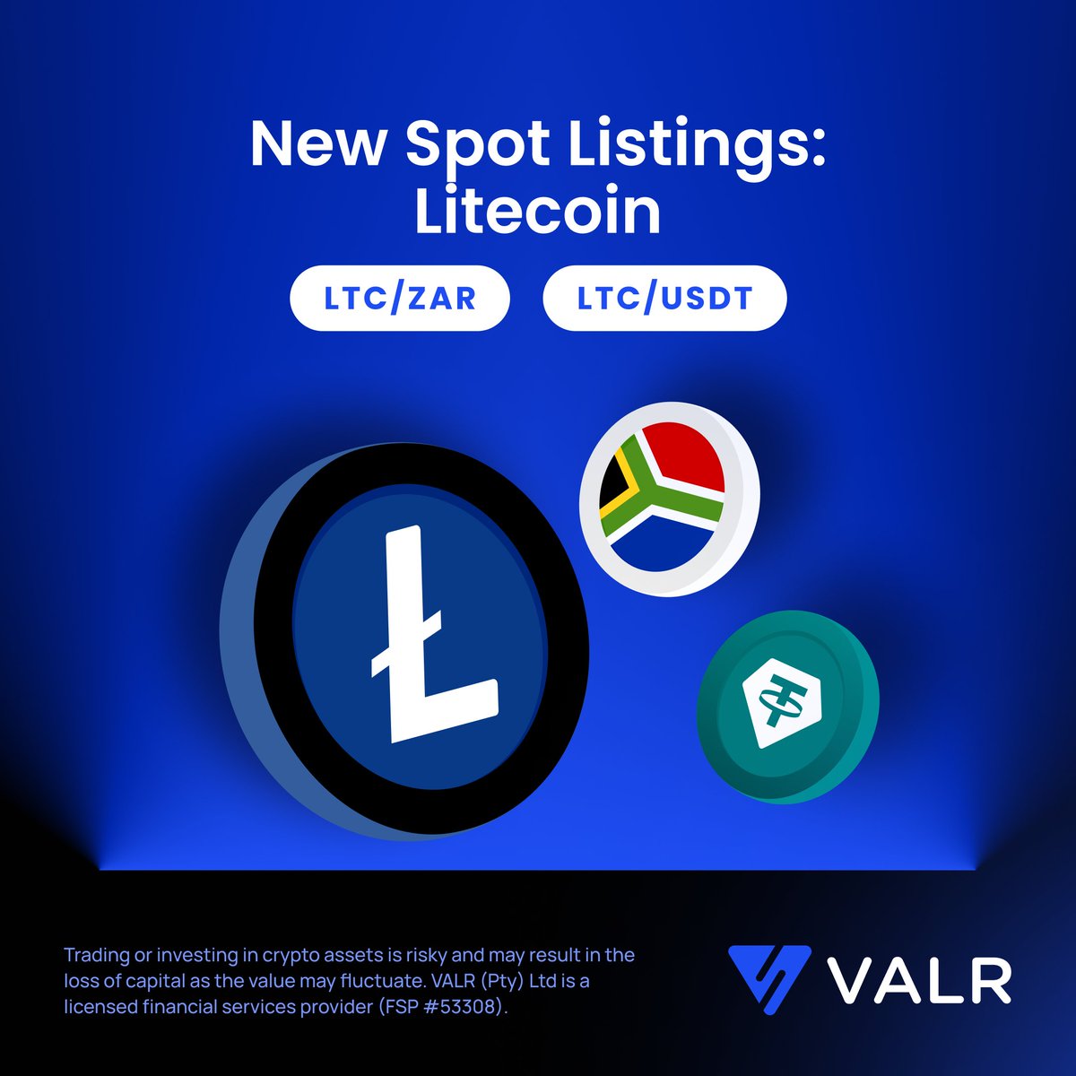 Advanced trading for @litecoin $LTC is now live on VALR. You can now place  market, limit, stop-loss, and take-profit orders on these Spot pairs 👇 LTC/ZAR:  https://t.co/xjWnHhULO8 LTC/USDT: https://t.co/yJEhvepn1v
