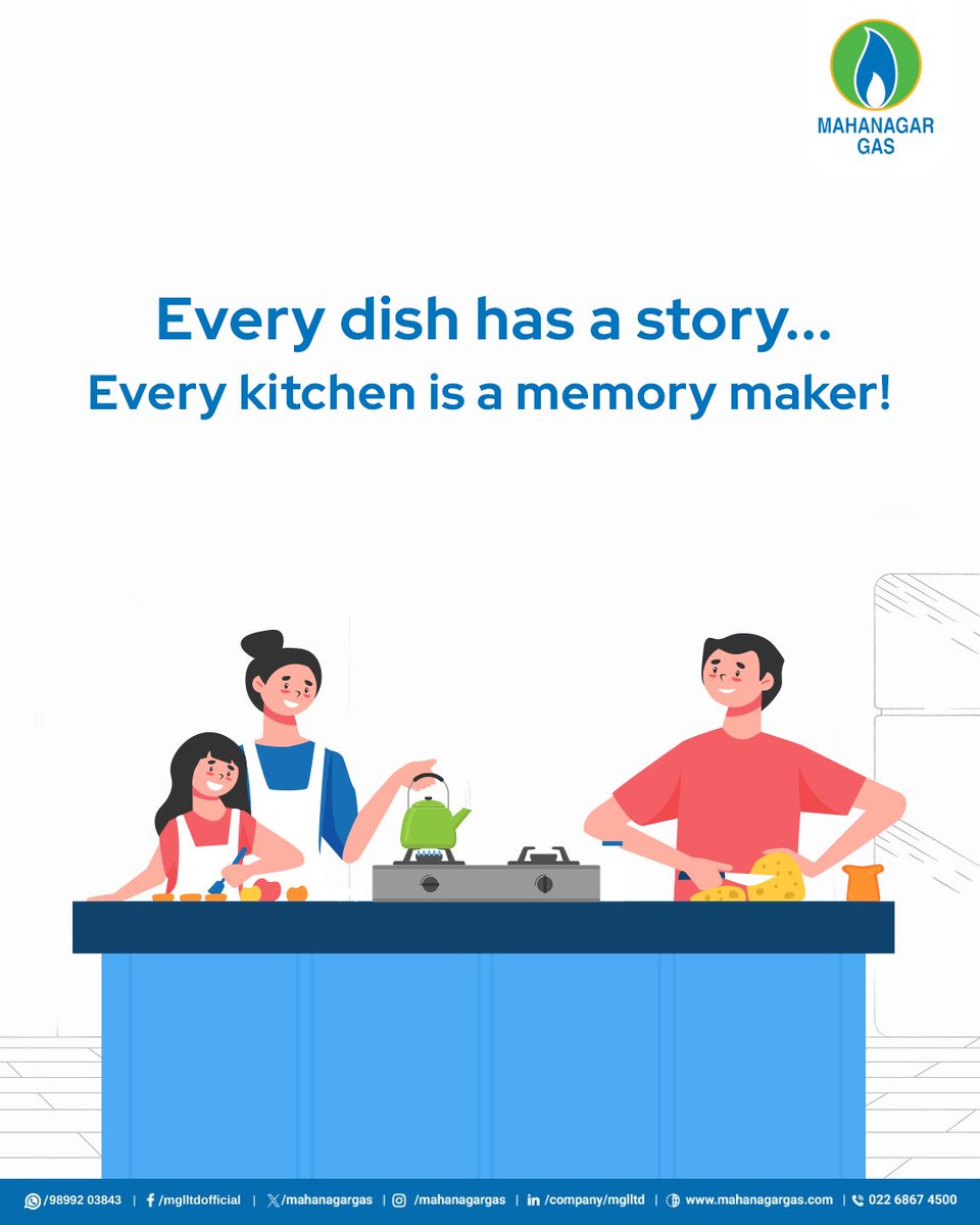 mahanagargas's tweet image. From the kitchen to the table,
Every moment is cooked with care, seasoned with stories, and served with smiles. ✅💙
Let’s celebrate the joy of togetherness - one dish at a time! #CookWithLove #CookWithMGL