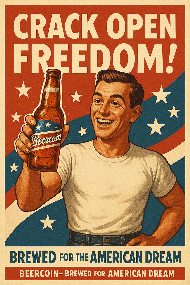 beer_bonk_coin's tweet image. The American Dream used to be a house.

Now it’s a coin that tastes like beer and smells like rebellion 🍻