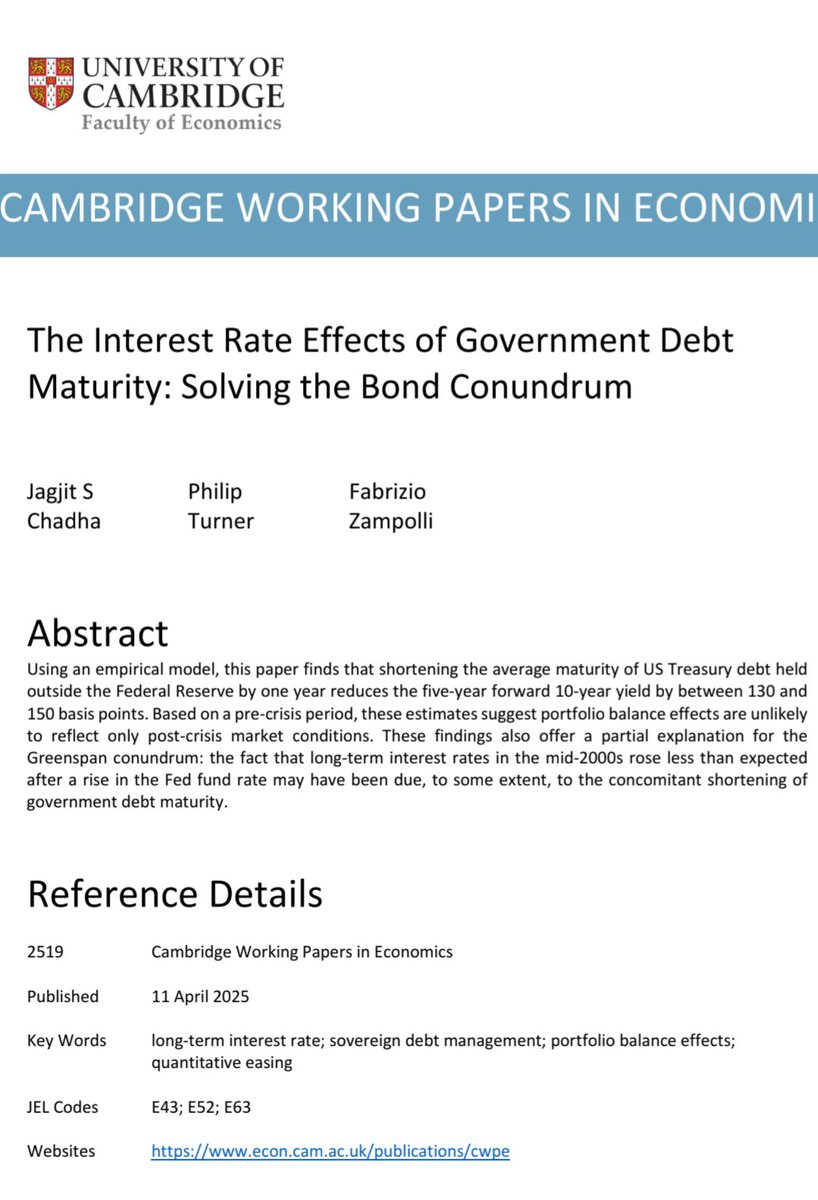 Jagjit S. Chadha (@jagjit_chadha) on Twitter photo Very pleased to release our paper with colleagues at the <a href="/BIS_org/">Bank for International Settlements</a>. Sadly Philip Turner died last year and this honours him. Short thread follows. 1/n
<a href="/FZampolli/">Fabrizio Zampolli</a>
<a href="/HannoLustig/">Hanno Lustig</a>
<a href="/UK_DMO/">UK DMO</a>
<a href="/BrookingsInst/">The Brookings Institution</a>
@hmt
<a href="/BoE_Research/">Bank of England Research</a>
<a href="/RefetGurkaynak/">Refet Gürkaynak</a>
<a href="/janewayinst/">The Janeway Institute</a>
econ.cam.ac.uk/publications/c… Very pleased to release our paper with colleagues at the <a href="/BIS_org/">Bank for International Settlements</a>. Sadly Philip Turner died last year and this honours him. Short thread follows. 1/n
<a href="/FZampolli/">Fabrizio Zampolli</a>
<a href="/HannoLustig/">Hanno Lustig</a>
<a href="/UK_DMO/">UK DMO</a>
<a href="/BrookingsInst/">The Brookings Institution</a>
@hmt
<a href="/BoE_Research/">Bank of England Research</a>
<a href="/RefetGurkaynak/">Refet Gürkaynak</a>
<a href="/janewayinst/">The Janeway Institute</a>
econ.cam.ac.uk/publications/c…