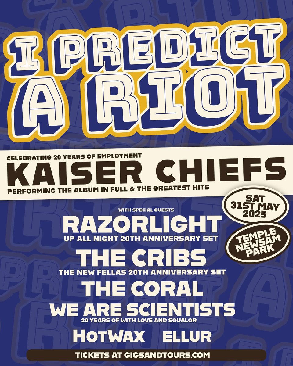 Leeds! See you at <a href="/TempleNewsam/">Temple Newsam</a>! 

🎟️ kaiserchiefs.com/gigs