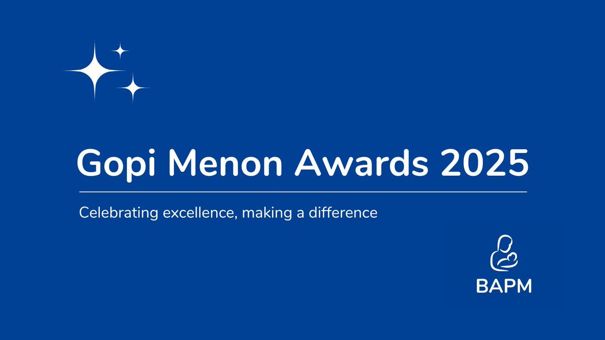 Have you or your team made a real impact in perinatal care? 🌟

The BAPM Gopi Menon Awards are your chance to be recognised nationally. Submit your entry today and inspire the wider community!

🗓️ Deadline: 8 June
➡️ bapm.org/pages/101-bapm…