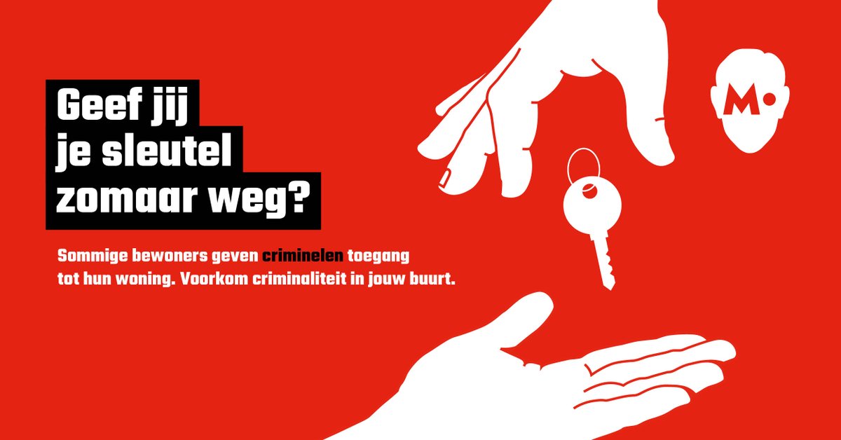 Dagelijks worden criminelen, wapens en drugs opgespoord mede dankzij anonieme tips. Bijvoorbeeld voor criminele activiteiten in of vanuit huurwoningen. 🏡

Zie je signalen van criminele activiteiten in jouw omgeving? Help mee en meld via 0800-7000 en meldmisdaadanoniem.nl.