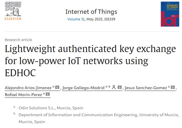 Nephele Project (@nepheleproject) on Twitter photo RESEARCH ARTICLE | "Lightweight authenticated key exchange for low-power IoT networks using EDHOC" with acknowledgement to <a href="/NepheleProject/">Nephele Project</a> has been published by <a href="/ElsevierConnect/">Elsevier</a> Internet of Things journal.
▶️sciencedirect.com/science/articl…
<a href="/EU_CloudEdgeIoT/">EUCloudEdgeIoT</a> <a href="/OdinSolutions/">Odin Solutions</a> #energy #MetaOS RESEARCH ARTICLE | "Lightweight authenticated key exchange for low-power IoT networks using EDHOC" with acknowledgement to <a href="/NepheleProject/">Nephele Project</a> has been published by <a href="/ElsevierConnect/">Elsevier</a> Internet of Things journal.
▶️sciencedirect.com/science/articl…
<a href="/EU_CloudEdgeIoT/">EUCloudEdgeIoT</a> <a href="/OdinSolutions/">Odin Solutions</a> #energy #MetaOS