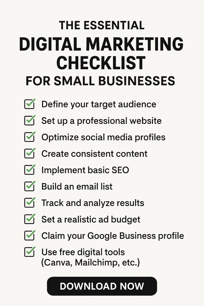 Nexa Digital Solutions (@nexadigit) on Twitter photo Small business owner?
Don’t guess your way through digital marketing.
Download our FREE Digital Marketing Checklist
From SEO to social media, get all the essentials in one place. Grab it now (nexadigitalsolutions.wixsite.com/nexa-digital/p…) #MarketingTips #SmallBusiness #DigitalMarketing #leadgeneration Small business owner?
Don’t guess your way through digital marketing.
Download our FREE Digital Marketing Checklist
From SEO to social media, get all the essentials in one place. Grab it now (nexadigitalsolutions.wixsite.com/nexa-digital/p…) #MarketingTips #SmallBusiness #DigitalMarketing #leadgeneration