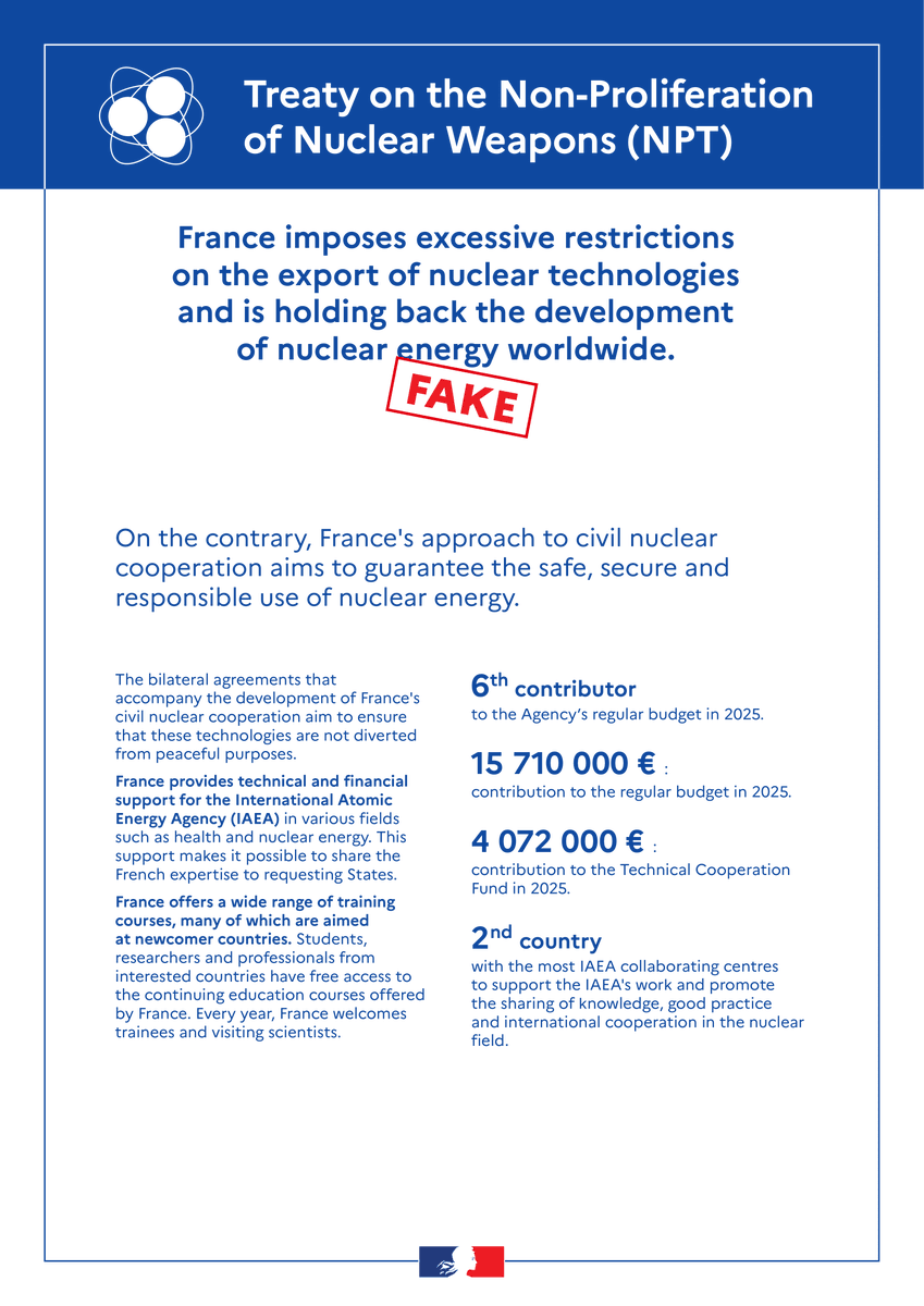 ❌ Preconceived ideas on civil nuclear cooperation: a few facts to clarify the matter…