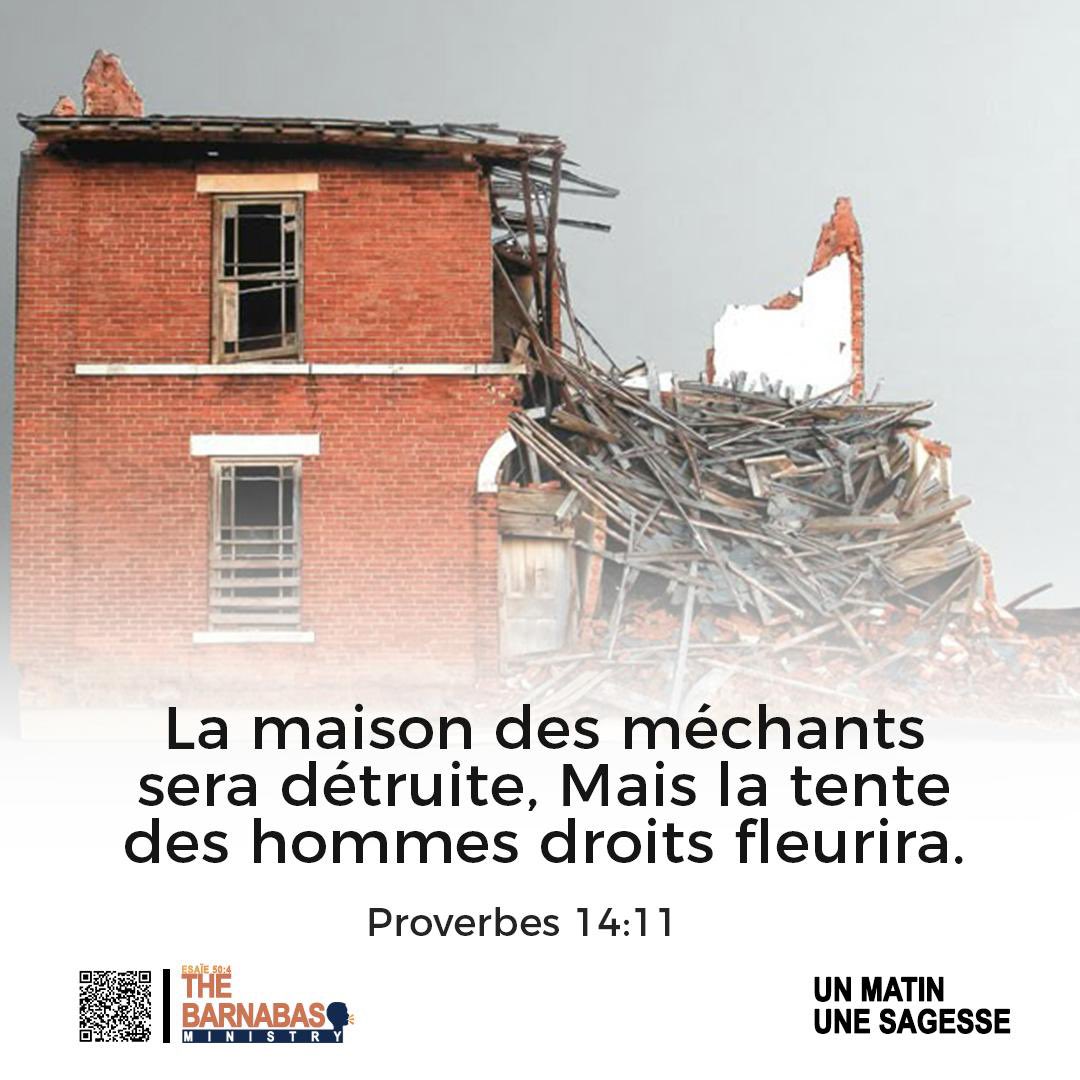 FmmbTheBarnabas's tweet photo. ✨Un matin, une sagesse – Proverbes 14:11📖
“La maison des méchants sera détruite, mais la tente des hommes droits fleurira.”
Ayez une excellente journée 🙌🏽
Scanne moi 👇🏽
https://t.co/Bp8Csej7M8
#UnMatin_UneSagesse #Proverbes14_11 #The_Barnabas #orientation #fmmb https://t.co/MpnxFRPPEZ