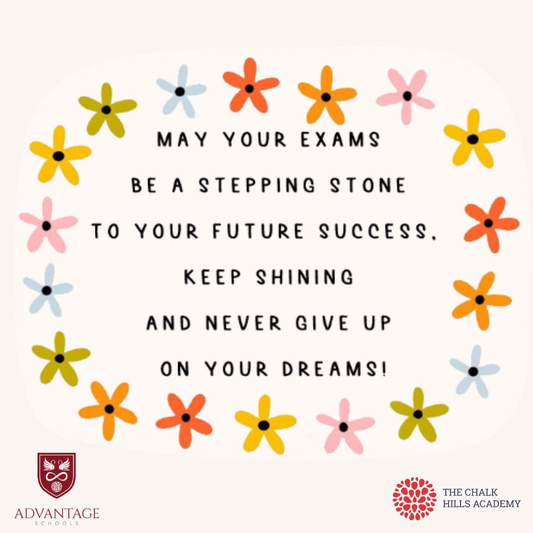 TSLTChalkHills's tweet image. Good luck to all of our amazing our students taking their exams this week.
Believe in yourself, stay positive, and do your best! You’ve got this! 💪#ExamSeason
@advschools