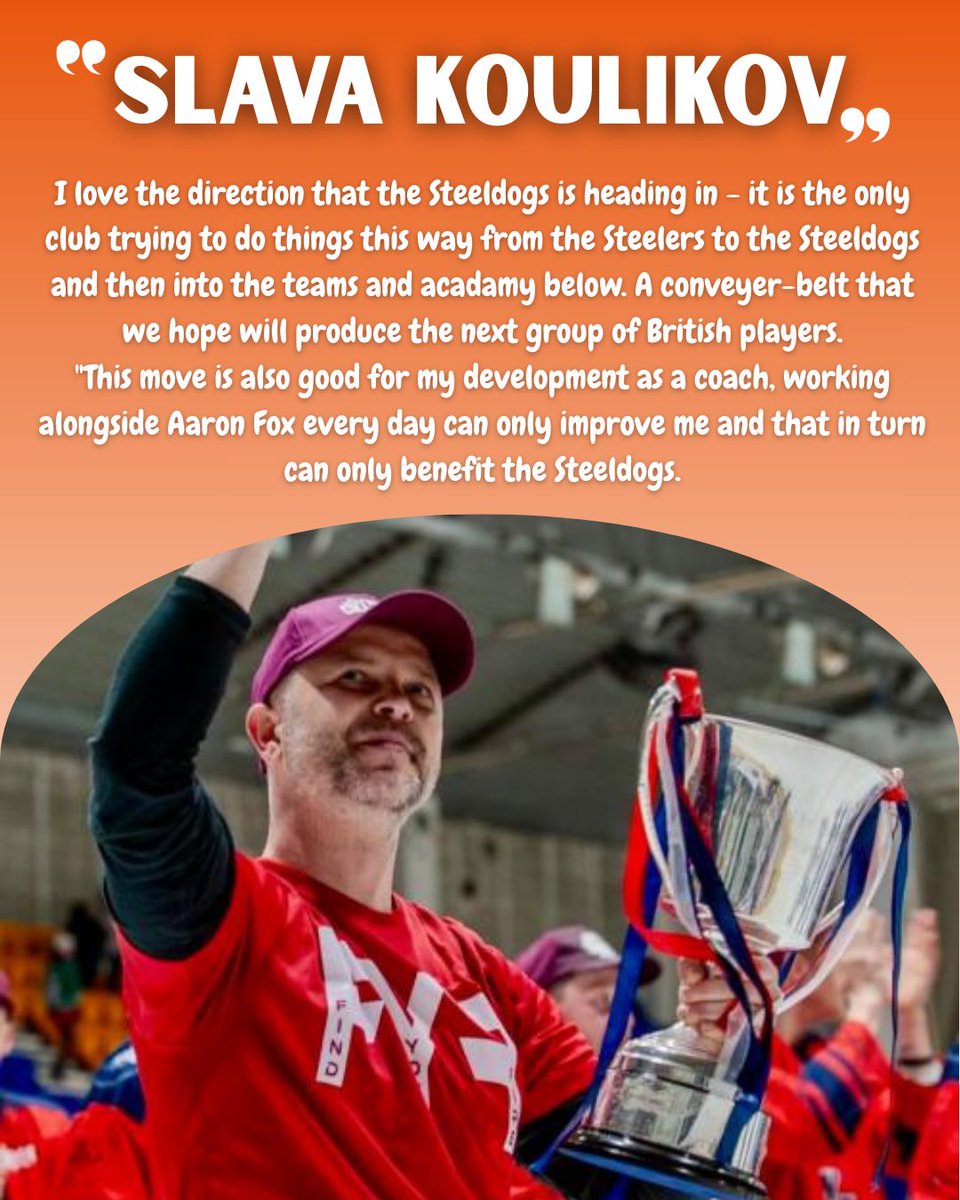 SteeldogsIHC's tweet photo. 🗣️ Slava Koulikov 

#SteeldogsHockey https://t.co/aluJ2iOkwz