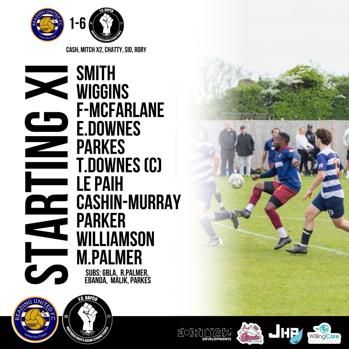 fcbapco's tweet image. Super BAPCO, on what was built as Super Sunday, we kept our title charge alive with a resounding second-half display that saw us come up against a young and talented Reading United side. 

Reading United 1-6 @fcbapco
⚽ Cash, Mitch x2, Chatty, Sid, Rory

@RDGSundayLeague