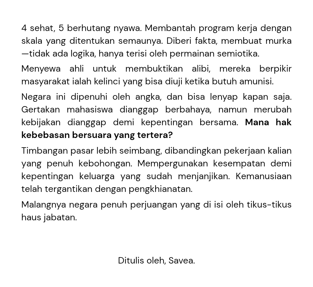 suamouve's tweet photo. Nyawa yang Dihitung Berdasarkan Algoritma. https://t.co/SSkGOdnYNx