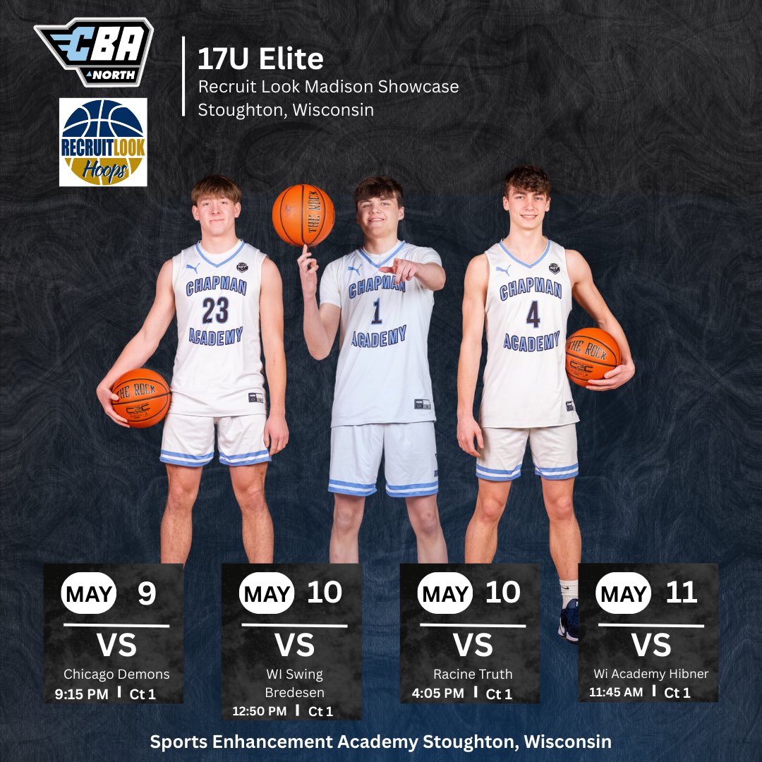 Chapman-North Basketball Academy (@northcba) on Twitter photo College Coaches come check out our 17U Elite team this weekend at the <a href="/RL_Hoops/">RecruitLook Hoops</a> Madison Showcase. This team is loaded with college talent for all levels. If you’re looking for players that know how to compete we have you covered with this group! <a href="/RL_HoopsWI/">RecruitLook Hoops Wisconsin</a> <a href="/RecruitLook/">Athletic Recruiting</a> College Coaches come check out our 17U Elite team this weekend at the <a href="/RL_Hoops/">RecruitLook Hoops</a> Madison Showcase. This team is loaded with college talent for all levels. If you’re looking for players that know how to compete we have you covered with this group! <a href="/RL_HoopsWI/">RecruitLook Hoops Wisconsin</a> <a href="/RecruitLook/">Athletic Recruiting</a>