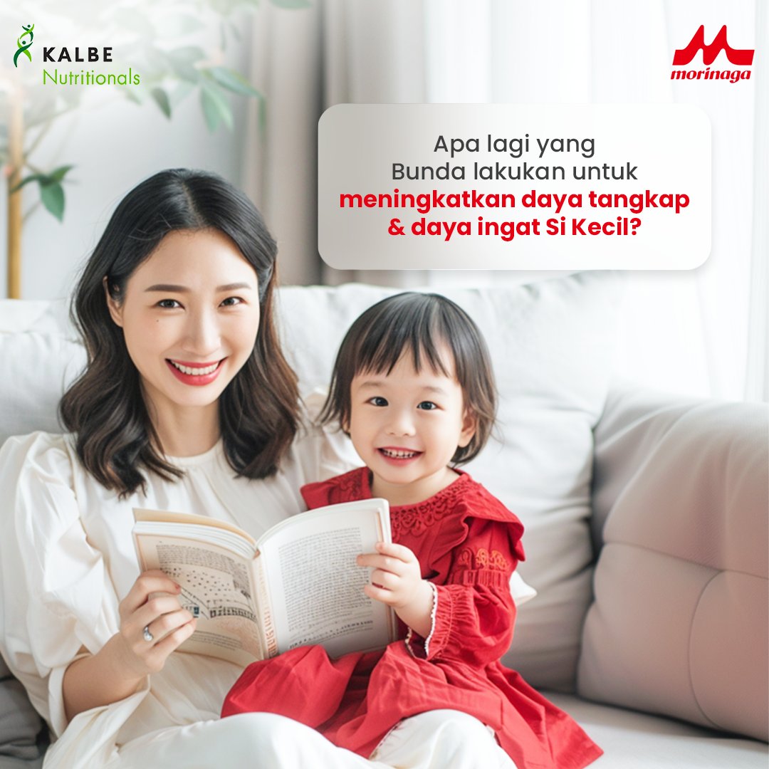 MorinagaID's tweet photo. Membaca menjadi aktivitas penting untuk daya tangkap &amp; daya ingat Si Kecil. Selain memberi stimulasi untuk kecerdasan, penuhi juga nutrisinya dengan Morinaga Gold Geniupro 💡

Hal apa lagi yang Bunda lakukan untuk meningkatkan daya tangkap &amp; daya ingat Si Kecil? 

#MorinagaGold https://t.co/SrZ1KXOGBO