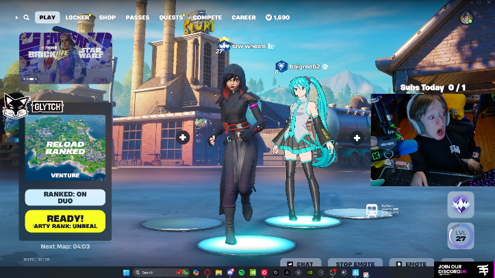 imsixwheels's tweet image. FIRST PERSON IN A WHEELCHAIR TO HIT UNREAL IN #FortniteReload 👨‍🦼👑

@Sarrow2025