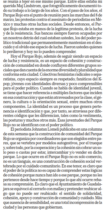 Rubén Martín (@rmartinmar) on Twitter photo "Comprender al Parque Rojo".
Lean a la estimada <a href="/ErikaLoyoB/">Érika Loyo Beristáin</a> en <a href="/informador/">𝐄𝐋 𝐈𝐍𝐅𝐎𝐑𝐌𝐀𝐃𝐎𝐑</a>.
informador.mx/ideas/Comprend… "Comprender al Parque Rojo".
Lean a la estimada <a href="/ErikaLoyoB/">Érika Loyo Beristáin</a> en <a href="/informador/">𝐄𝐋 𝐈𝐍𝐅𝐎𝐑𝐌𝐀𝐃𝐎𝐑</a>.
informador.mx/ideas/Comprend…