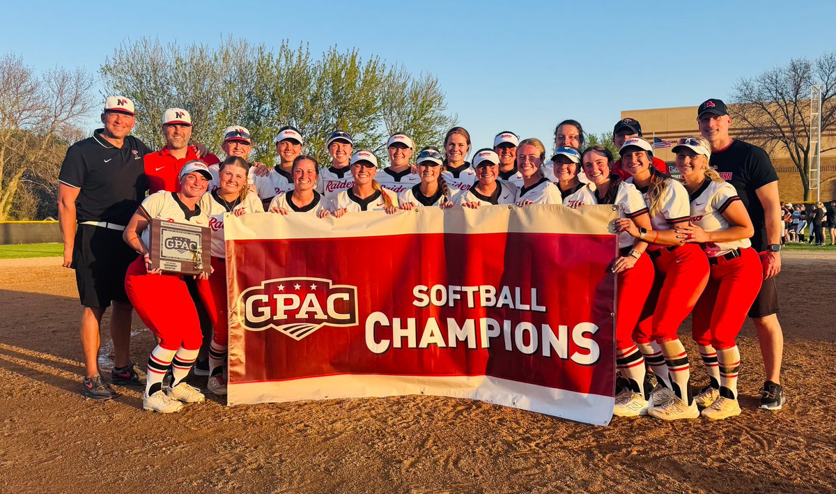 Great Plains Athletic Conference (@gpacsports) on Twitter photo SOFTBALL - <a href="/nwcraiders/">NWC Red Raiders</a> wins the 2025 GPAC Softball Tournament Championship Series! The Red Raiders take two of three games against <a href="/MsideMustangs/">Morningside Mustangs 🐴</a>. Both teams have earned automatic berths for 2025.
Read More:
tinyurl.com/bddedrt7 SOFTBALL - <a href="/nwcraiders/">NWC Red Raiders</a> wins the 2025 GPAC Softball Tournament Championship Series! The Red Raiders take two of three games against <a href="/MsideMustangs/">Morningside Mustangs 🐴</a>. Both teams have earned automatic berths for 2025.
Read More:
tinyurl.com/bddedrt7