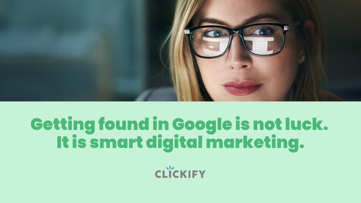 clickify's tweet image. 📈 Getting found in #Google is not luck. It is smart #DigitalMarketing. #DataDrivenStrategies to boost your #Search. Hire digital experts who analyse, optimise &amp;amp; deliver measurable results that #GrowYourBusiness.