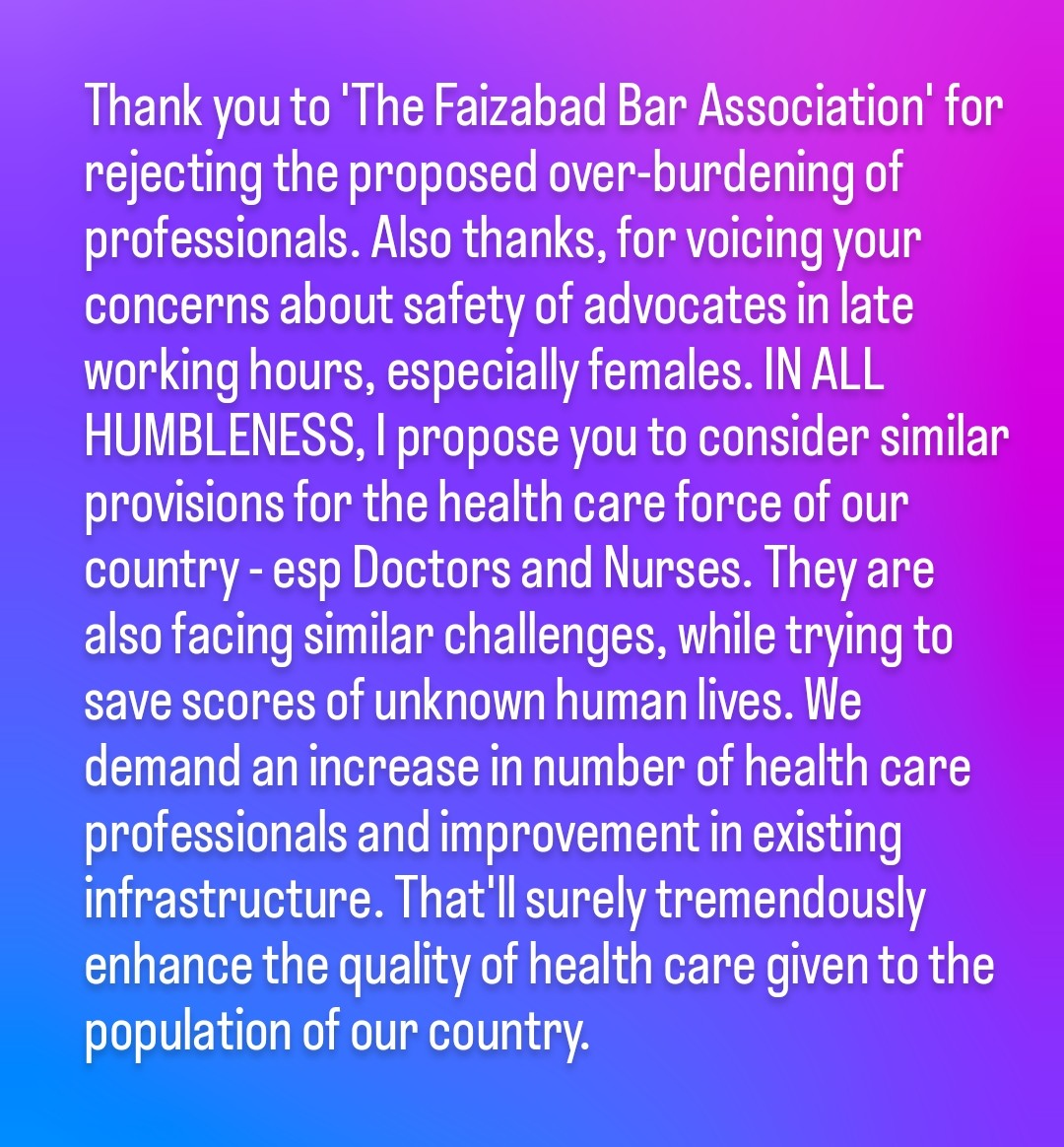 IN ALL HUMBLENESS, I propose u to consider similar provisions for our health care force - esp Doctors &amp; Nurses. They are facing similar challenges, while trying to save unknown human lives. Kindly increase the no of health care professionals &amp; improve the existing infrastructure.