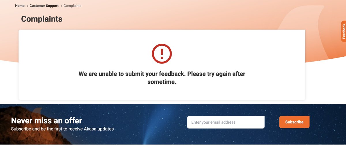 Amit15Singhi's tweet photo. @AkasaAir is there a right time to submit feedback? Please share an email ID and the time when you are ok to expect a feedback https://t.co/VutlvaxGA2