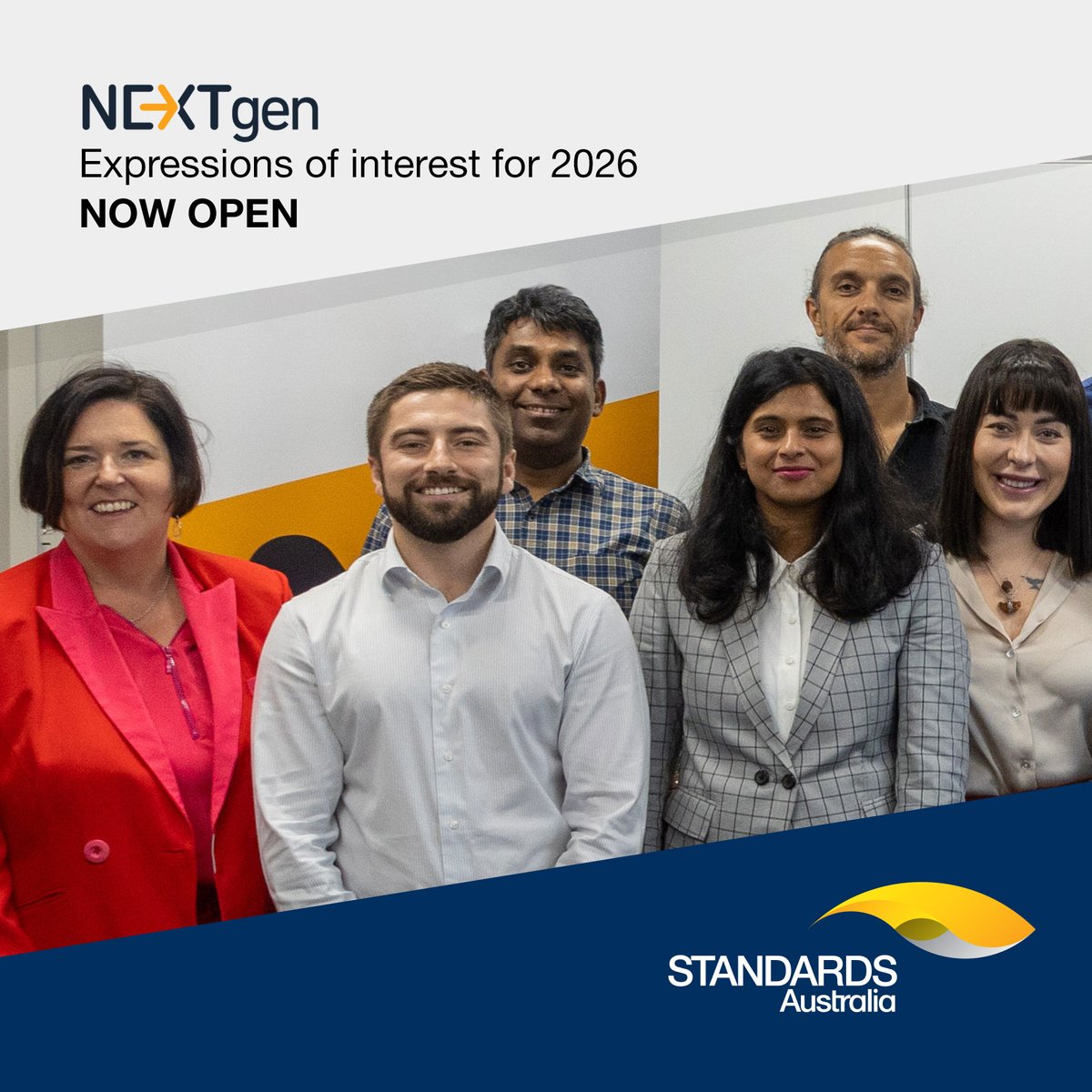#NEXTgen2026 EOI Now Open! Are you a young professional ready to shape the future of standards in Australia? Join our 6-month program for leadership, networking, and career growth. 📩 Register today: forms.office.com/Pages/Response…