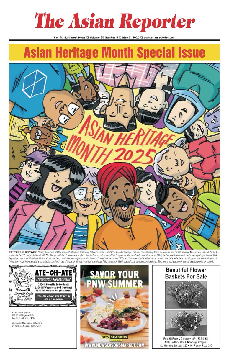 AsianReporter1's tweet photo. The new edition of The Asian Reporter is available online! Remember to visit (https://t.co/mQ5c3uAbqF) to download Special Asian Heritage Month Special issue May 5, 2025 issue. https://t.co/jX8XqguQbL