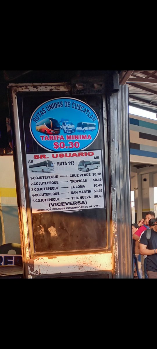 Elvis61976994's tweet photo. @VMTElSalvador Señores verifiquen esta tarifa d ruta 113 https://t.co/nAe9wqH2C5