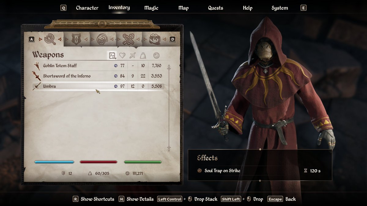 dateckbear's tweet photo. Managed to defeat Umbra Before level 20. Hard fight but worth it. Picked up the best 1h non enchanted weapon in game. Also upgraded the staff. Lizard Wizard Going hard! #oblivionremake #lizardwizard #argonianftw #Bethesda https://t.co/o4mY8i6NTz