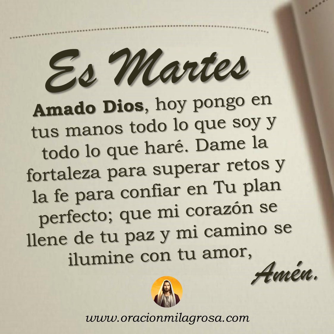 Oración para hoy martes 6 de mayo 👉 youtu.be/V9kyVykfqvA ✨