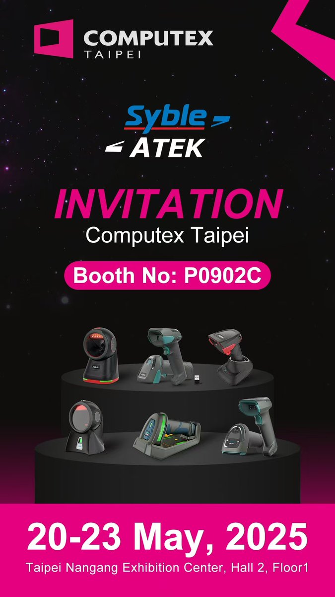 syblekaracai's tweet image. Syble barcode scanner, we are looking forward to your arrival. We will show you our latest barcode scanners and discuss relevant industry information and technologies with you.
#syble
#syblebarcodescanner
#barcodereader
#computex
#CHINASHOP
#2Dbarcodescanner