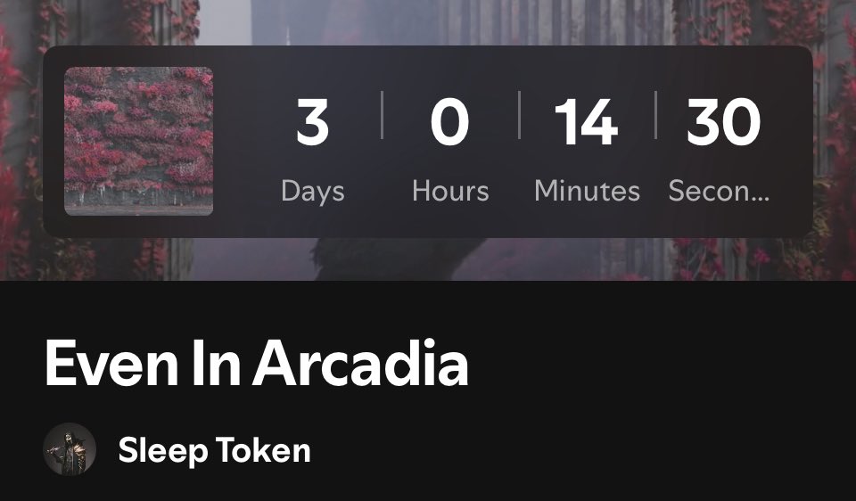 Happy Even In Arcadia week everyone!! Really looking forward to this <a href="/Sleep_Token/">Sleep Token</a> album!