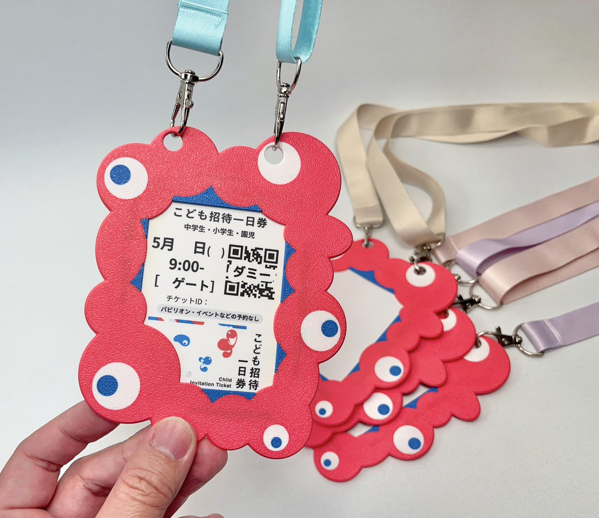 家族4人分のミャクミャクなQRパスケース作りました🪪 #大阪万博2025