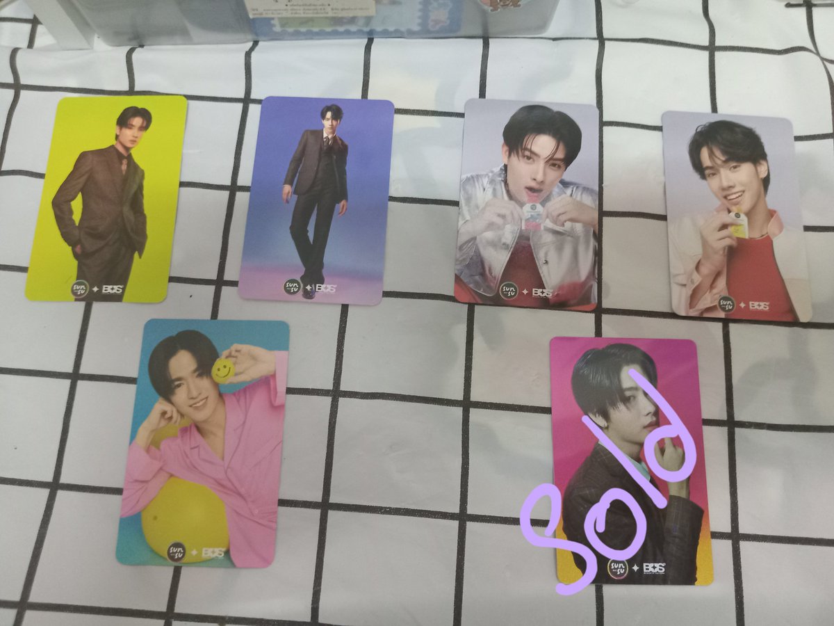 การ์ดซันซุใบล่ะ 15 บาท
ค่าส่ง30บาท

มีขุน,ภีมยืน
ขุนพล,ภีมกินซันซุ
จินถือลูกบอล

เหมา 5 ใบ 80บาทรวมส่งค่ะ  

ถ่ายพต.ให้ได้ค่ะ
ส่งของพ.น.นะคะ
#ตลาดนัดบัส #ตลาดนัดbus