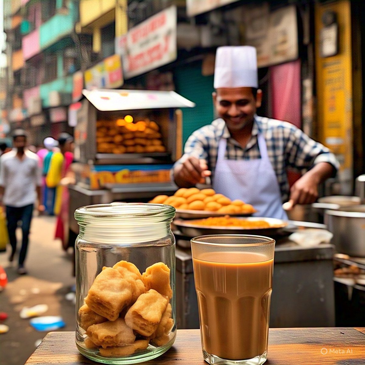Good Morning everyone !!

Who's up for a cup of cutting chai, khari biscuits and Batata Vada from the streets of Mumbai ??