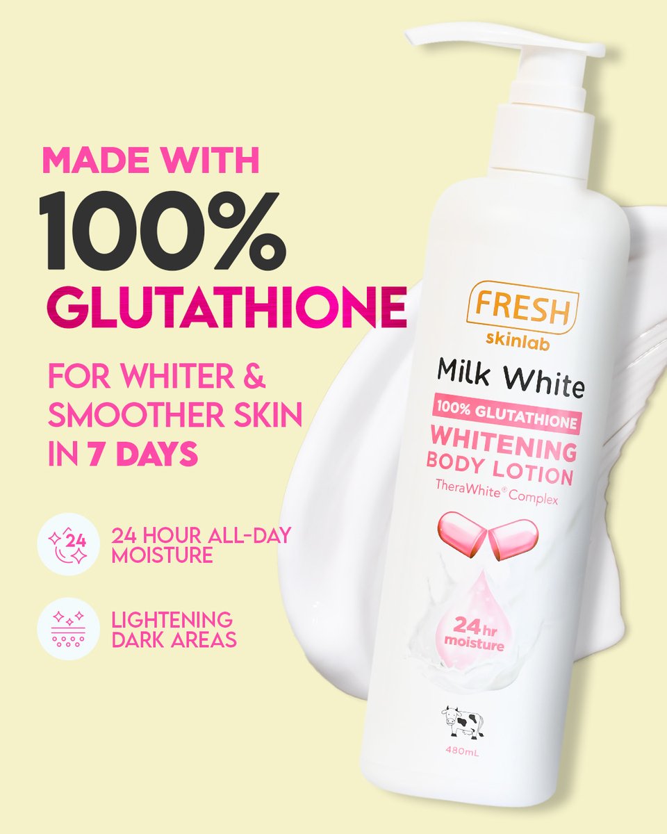 Our Milk White Glutathione Body Lotion is packed with skin-loving goodness to nourish your skin and give you that fairer, healthier glow. 

Shop Milk White at any @watsonsph or @smbeautyph stores nationwide and online! 🛍️ #SuperFRESH #FreshPhilippines #WatsonsPH ⁠#MilkWhite