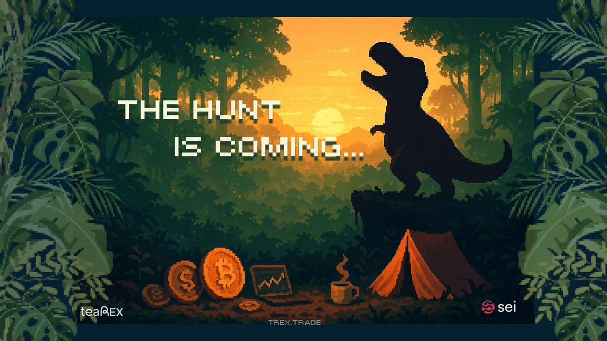 🌄 The jungle on <a href="/SeiNetwork/">Sei</a> stirs...
The first wave of rewards is about to shake the trees.

For Wranglers. For Patrons. For those who hunt. For those who fuel.

Next week, the hunt begins.

#TeaREX #SeiNetwork #DeFi #margintrading #JunglePatron #FirstRoar #WaterholeSurge