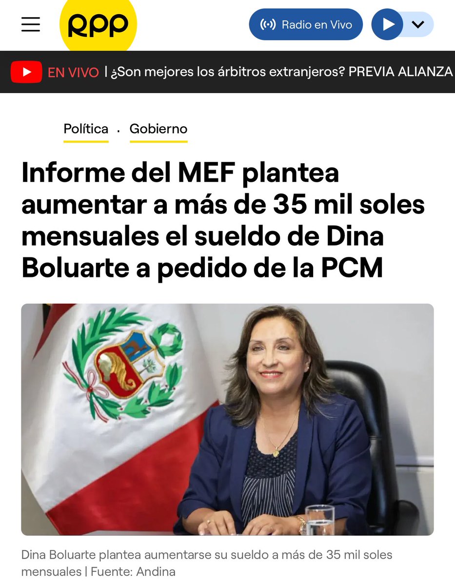 Sra Boluarte, sostuvimos muchas veces su desconexión con la realidad, ejemplos existen muchos, desde los Rolex hasta sus cirugías plásticas, pero pedir aumento de sueldo y en el momento cumbre de la ineficiencia de su gobierno confirma que vive en un mundo paralelo…¿Qué pensarán