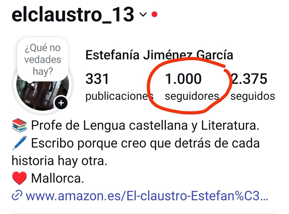 Gracias infinitas.
#Elclaustro #novela #lecturas #mallorca #palma