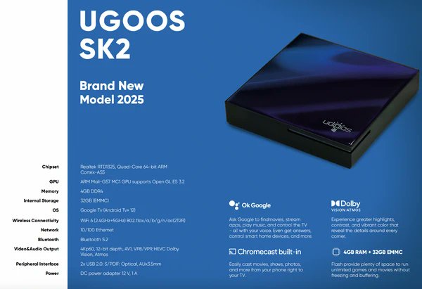 NewChinaGadget's tweet image. Meet the Future of Streaming: #Ugoos SK2 #GoogleTV Box

chinagadgetsreviews.com/meet-the-futur…