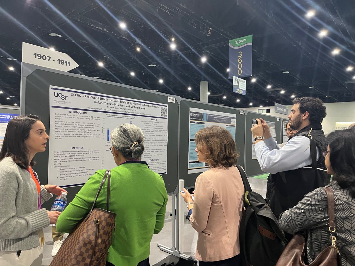 RishikaChughMD's tweet image. #DDW2025 was amazing💩Some highlights:
- my ⭐️mentee Nicole Garcia presenting on combo tx with upa
- teaching at the advanced fellows @iUSCAN course
- presenting on IUS in ICI enterocolitis
- sharing an exciting IUS case at AGA central
- seeing my fav GIs from around the 🌎 !