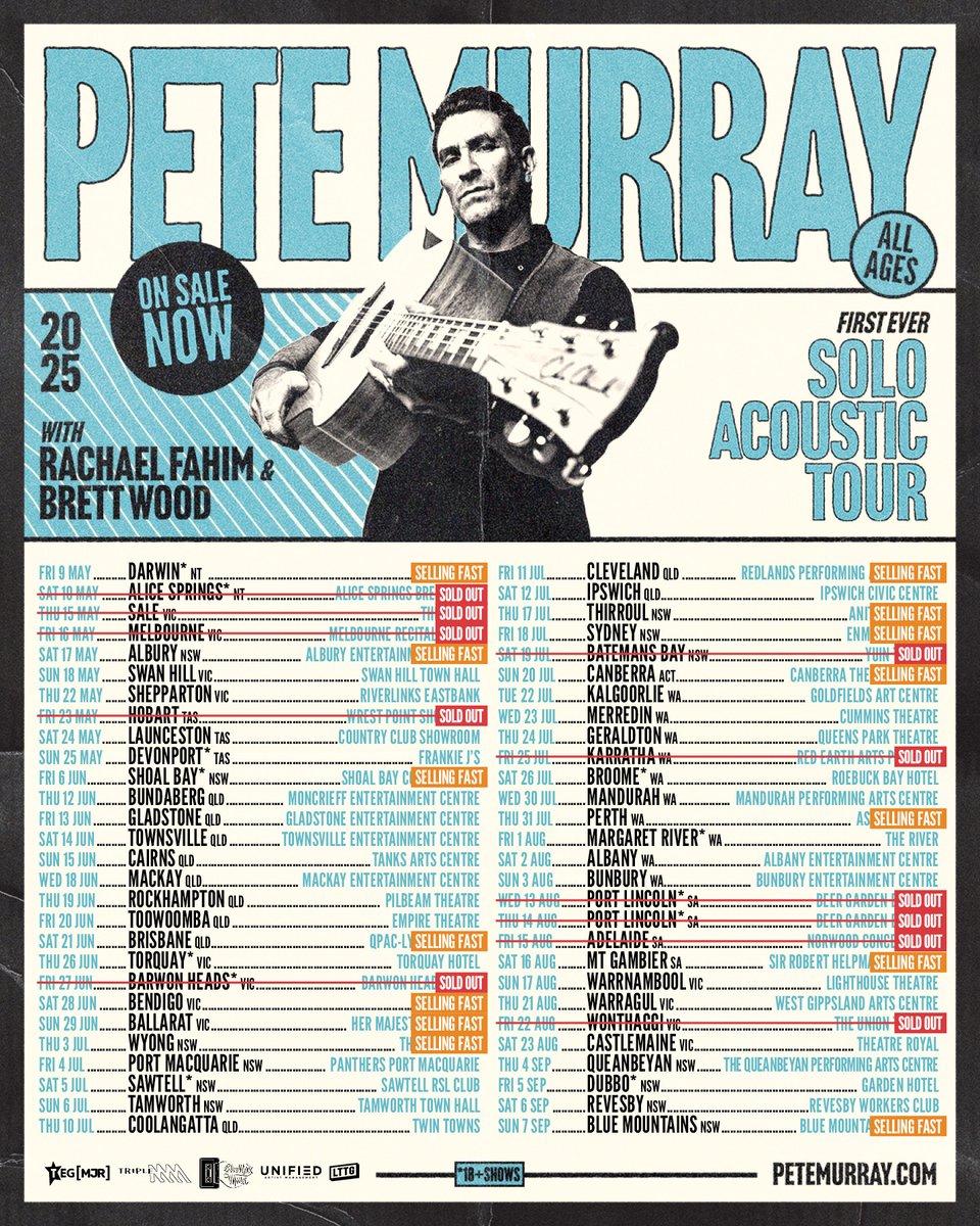 THREE. MORE. DAYS

🎟️: petemurray.com