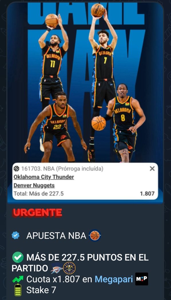 🔥 PARTIDAZO Y TREMENDO STAKE 7 QUE SE MANDO <a href="/NbaProArg/">NBA LATAM</a> ‼️

Más de 230 puntos en el primer partido de una serie que nos promete verdaderos partidazos y ganancias 🤑